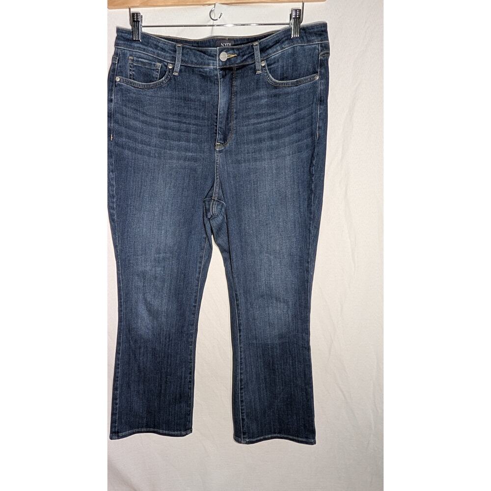 NYDJ Womens Slim Bootcut Ankle Jeans Sz 12 Lift X Tuck Stretch Cropped